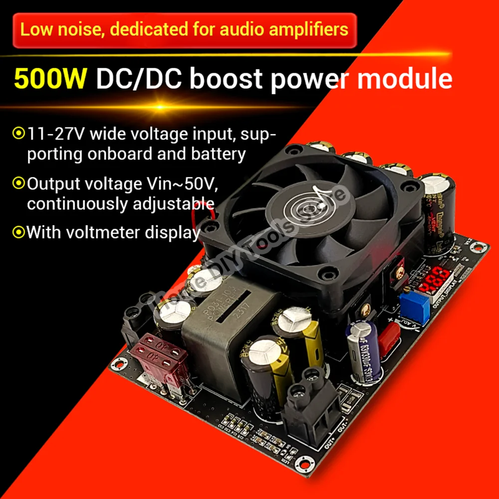 

DC12V-24V to 24V-50V 500W Step Up Power Module Boost Volt Converter Adjustable Voltage Charger Step Up Module With LED Display