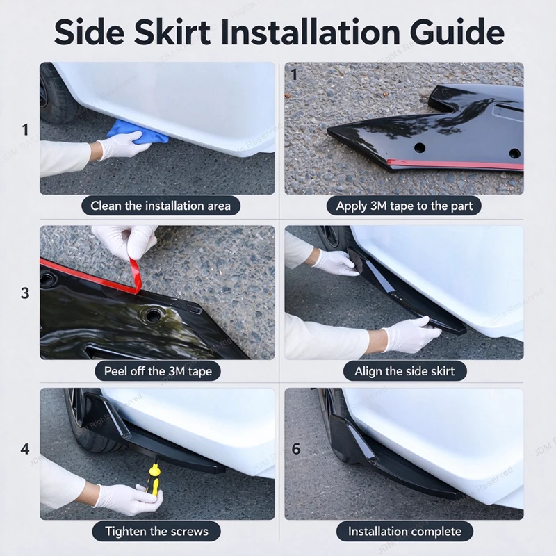 Universal Car Rear Bumper Side Splitter Diffuser Side Skirt Extension Lip 35/45/48cm Optional ABS Sport Body Kit Protector Car