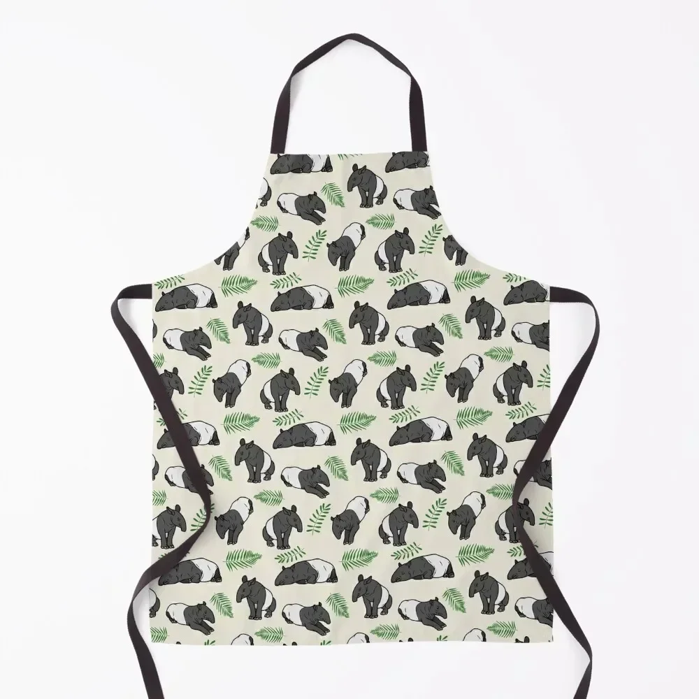 

Funny Tapir Pun For Malayan Tapir Lovers - Sleepy Animal Pun - Tapir Art Apron japanese style Things For Kitchen Apron