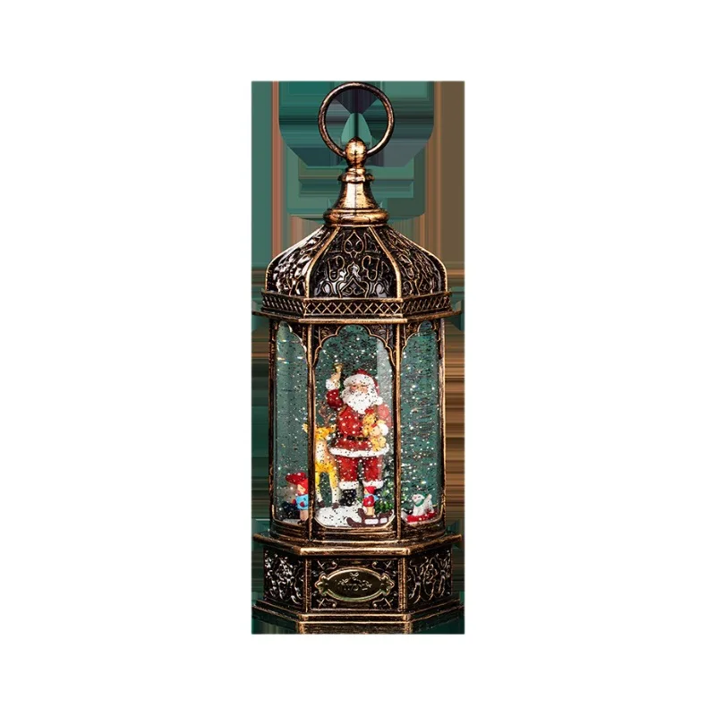 

Christmas hexagonal bluetooth rotating Christmas tree falling snow portable music box crystal ball music box children's gift box
