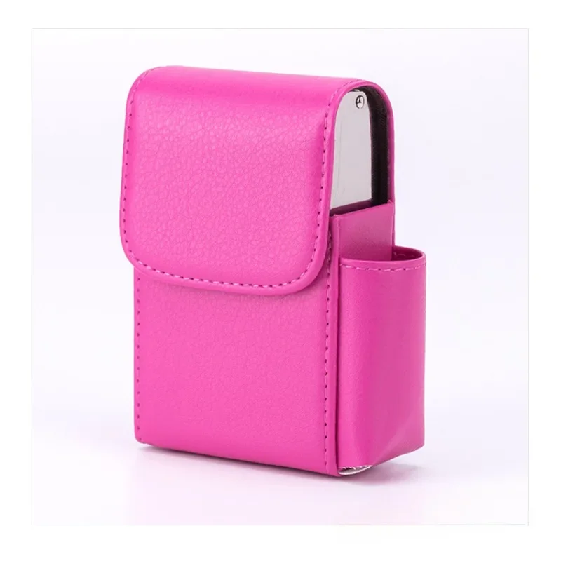 

Cigarette Box Lighter Holder Tobacco PU Leather Nice Gift Smoker Smoke Tools Cigar Case Men Supplies