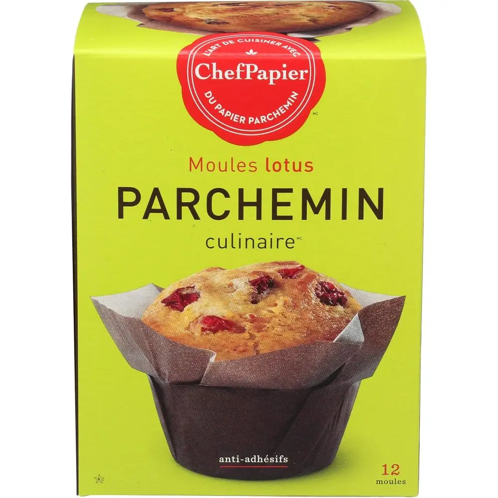 

Lotus-Shaped Parchment Cups, 12-Piece Set, 6 Packs Total