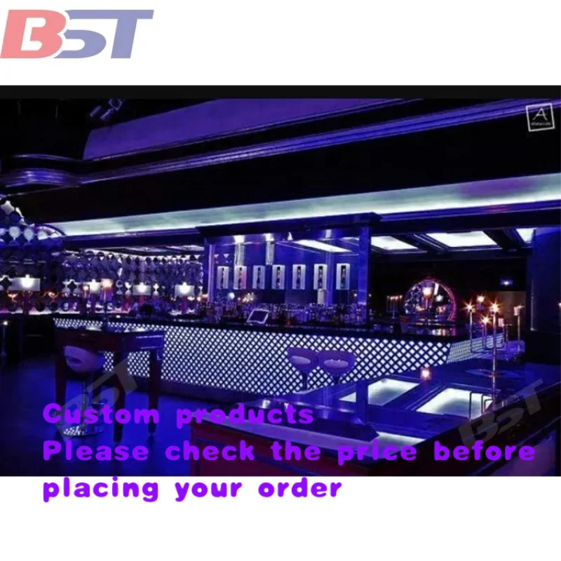 

custom.Luxury Night Club bar Lounge Restaurant Furniture Black Counter Music Wine bar Sale