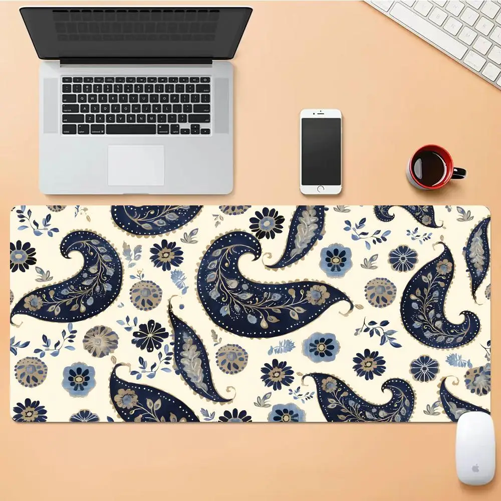 

Cool-toned Walnut Flowers Mouse Pad Desk Mouse Pad Cute HD Desk Pad Extended Gaming Keyboard Mats Large XXL Gamer Mousepad 90x40