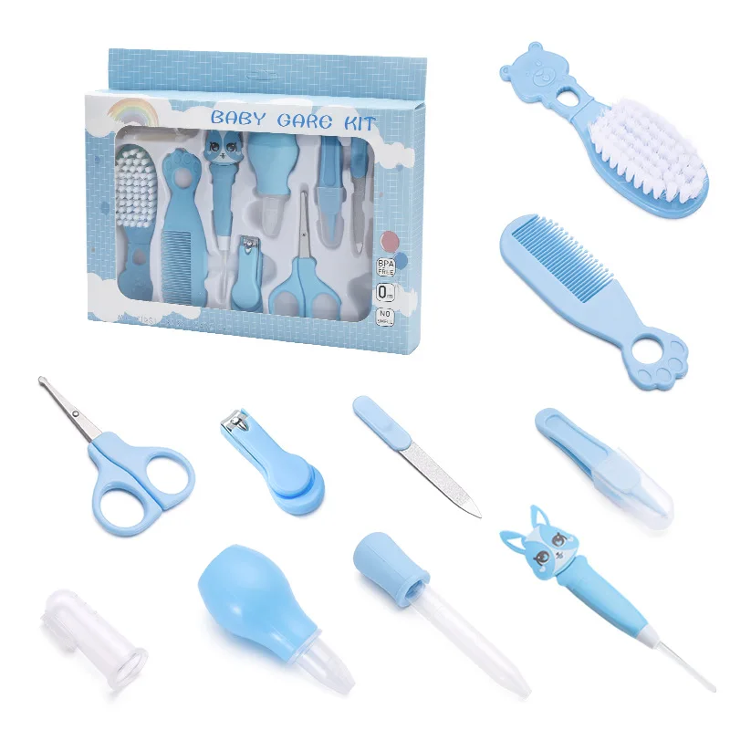 Baby Care 10-piece Set of Comb and Brush Combination Set Baby Nail Scissors Set