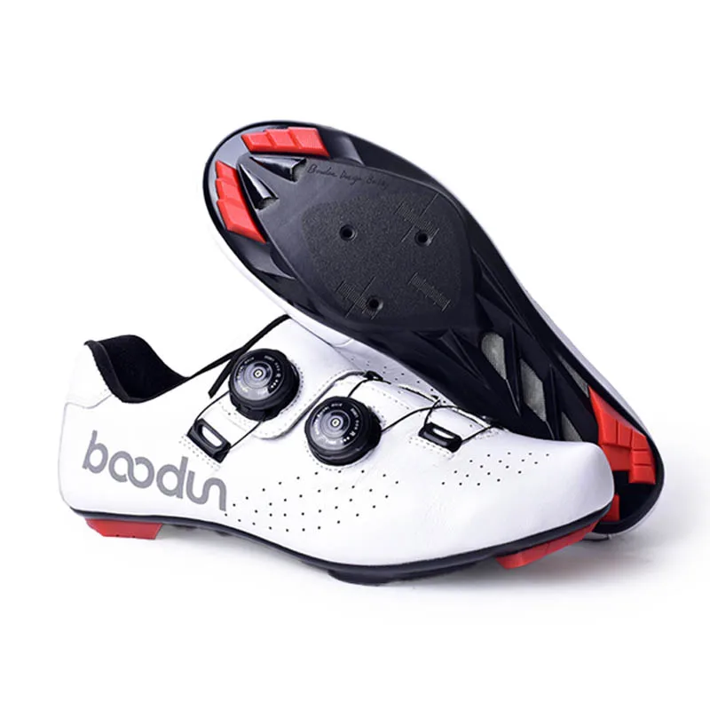 Road Bike Shoes, Self-Locking Bicycle Sneakers, Unisex Cycling Shoes, ATOP Shoelace Cowhide Upper Athletic Sports Bike Boots