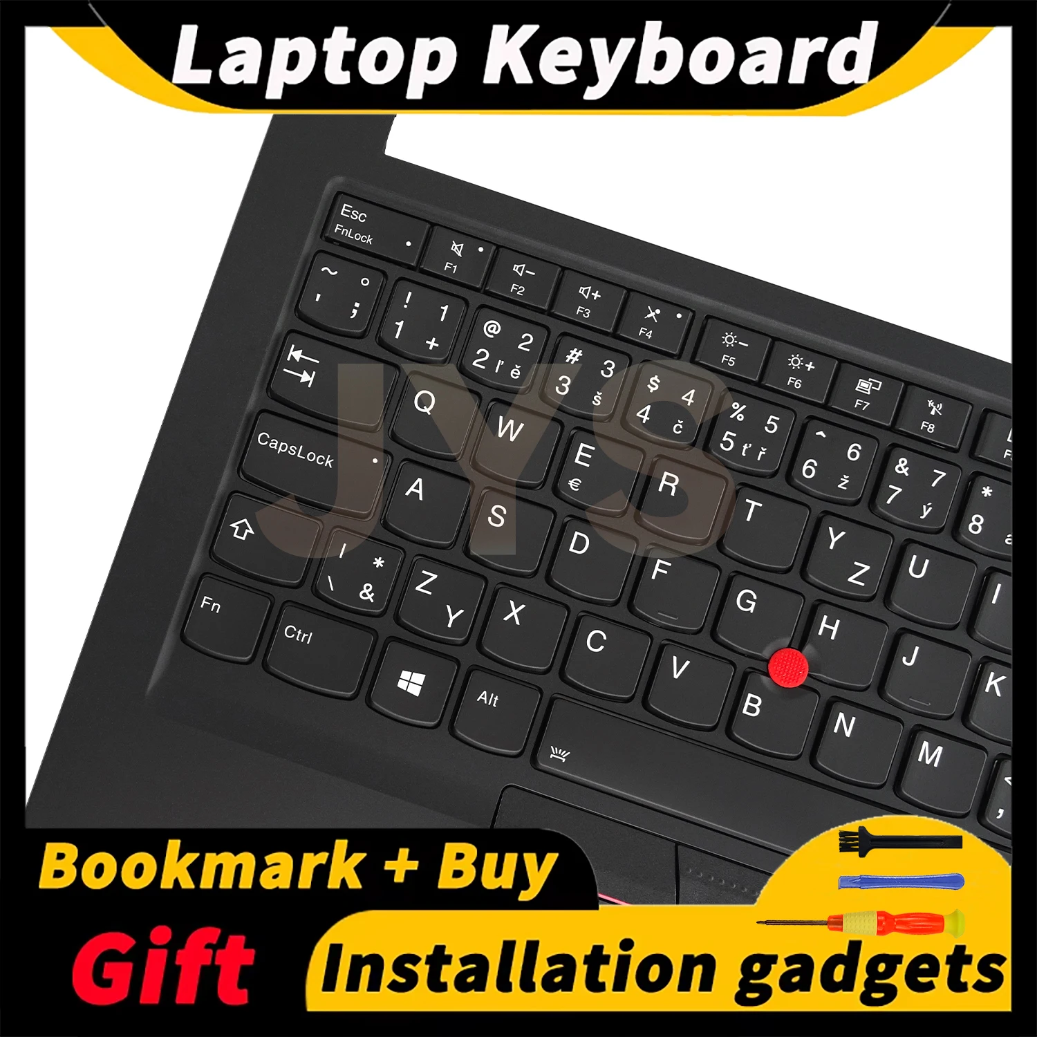 

Suitable for Lenovo ThinkPad E14 Gen2 C-Cover with keyboard With backlight Czech Slovak layout Fingerprint hole 5M10Z27378