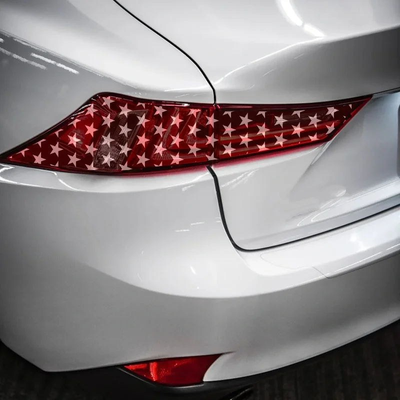 

18.9 inch X 11.81 inch Car Taillight Star Sticker Taillight Decoration Sticker Rear Light Cover Taillight Film