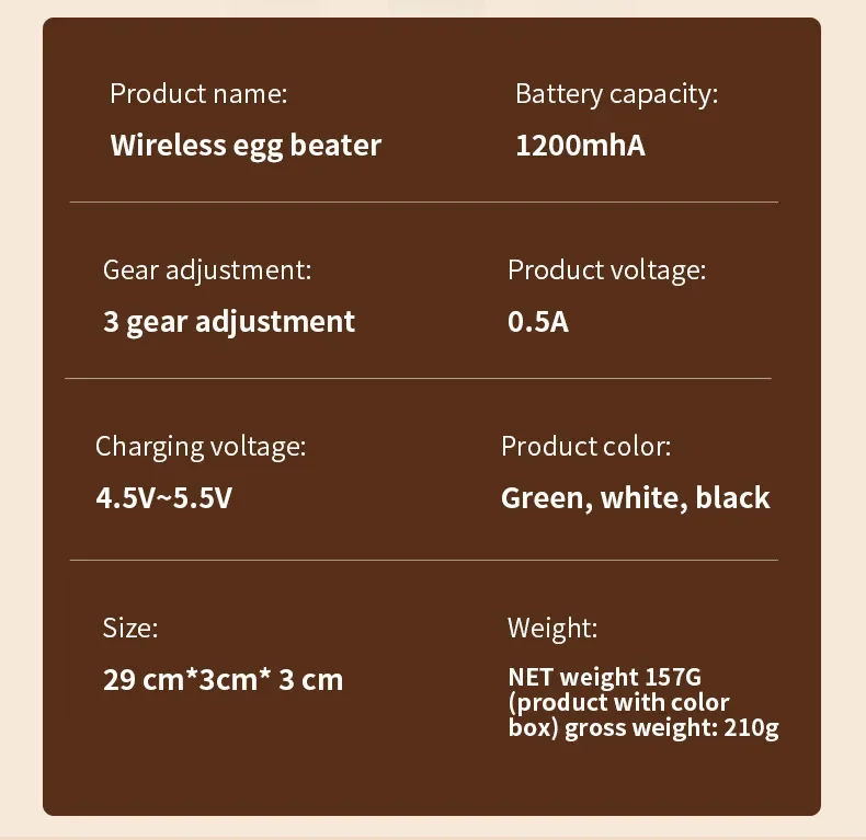 Drahtlose Typ-C Wiederaufladbare 3-geschwindigkeit Mini Handheld Milchaufschäumer Kaffeeaufschäumer Tragbare Küche Kochen Werkzeuge Schneebesen schaum Mixer – Detail 20