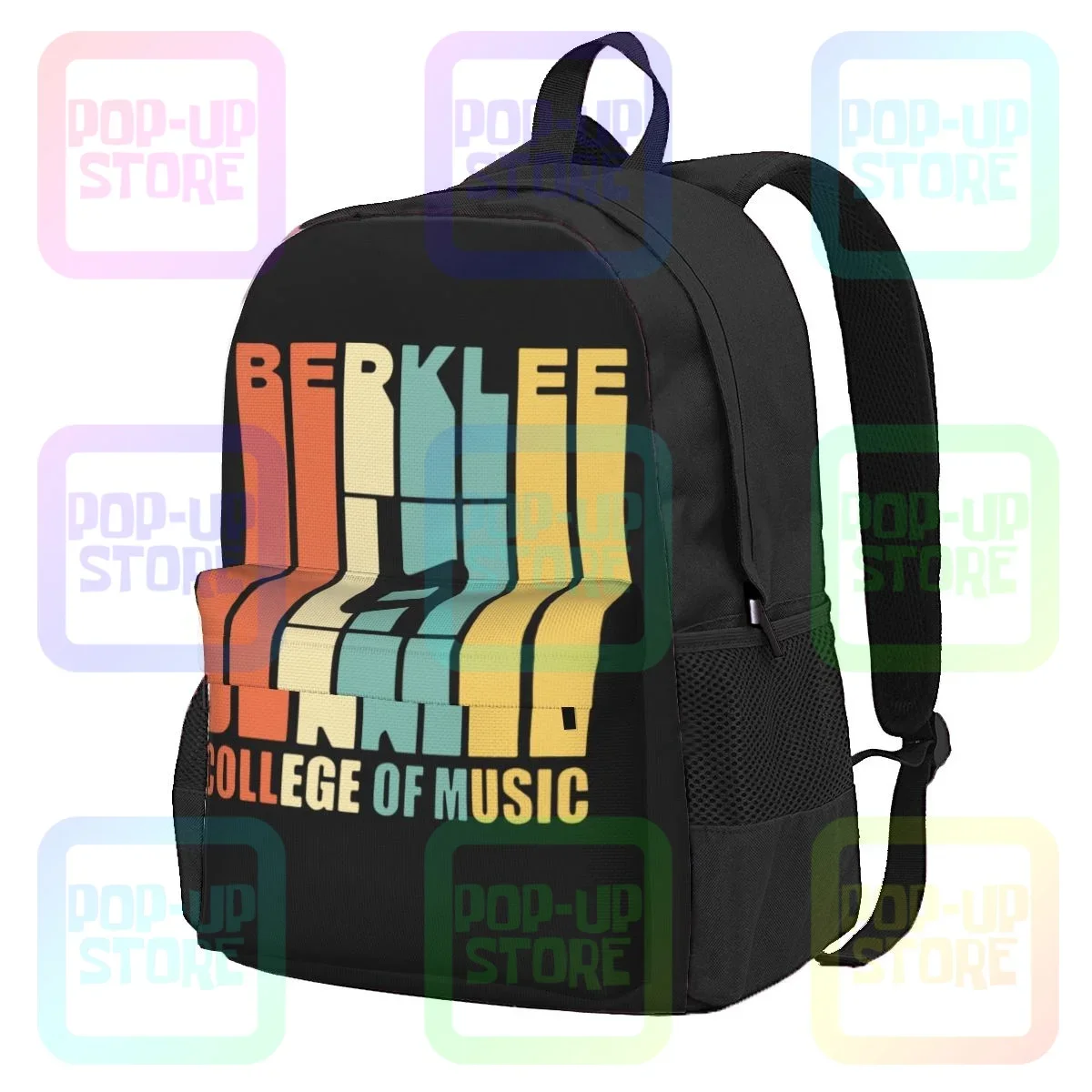 Berklee College Of Music Guitar Piano Band Color Music P-86 Large Capacity Backpack School Gymnast Bag