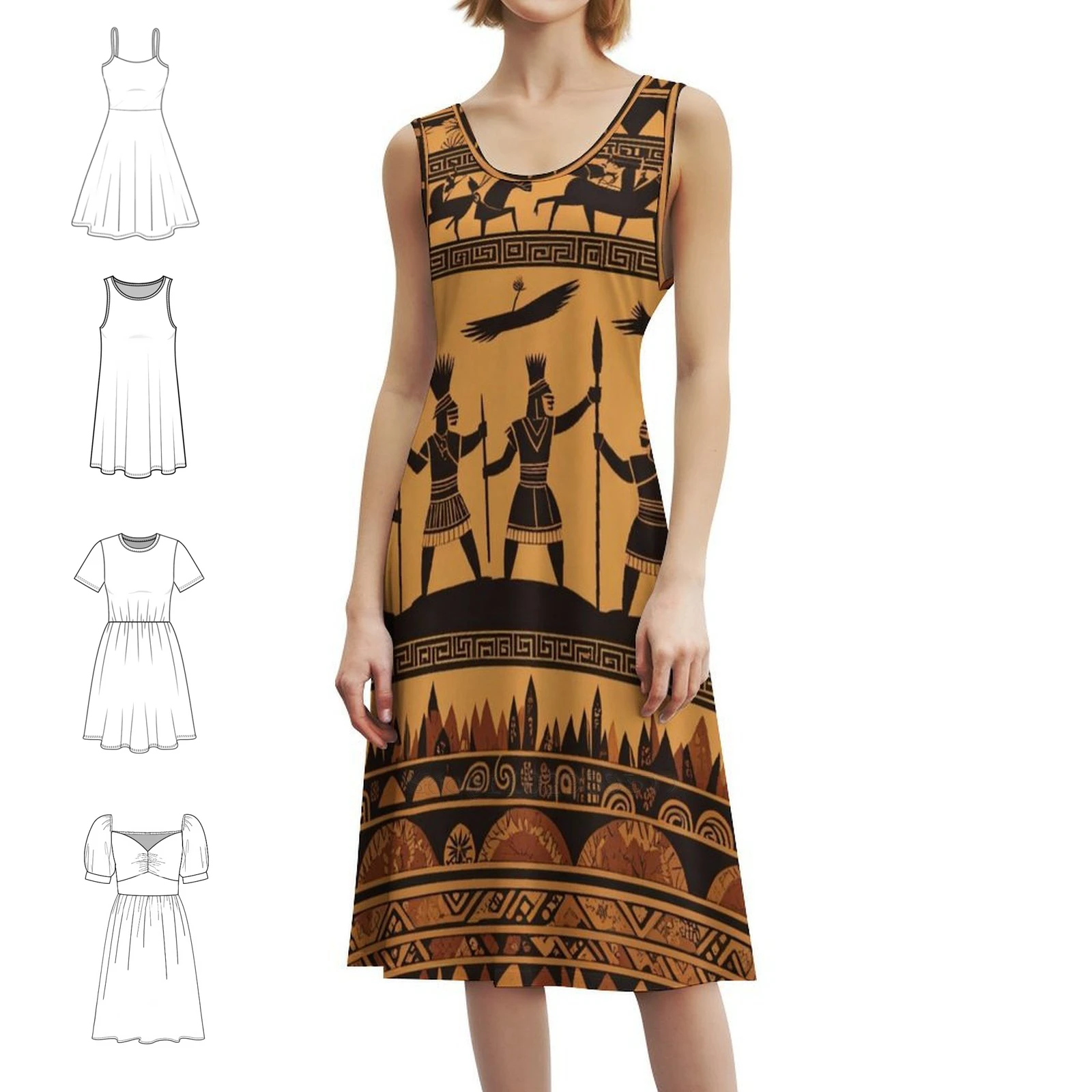 

Платье в корейском стиле Ancient Life для женщин Элегантное повседневное платье для вечеринки или повседневной носки Древняя живая война Ежедневная одежда God Inca