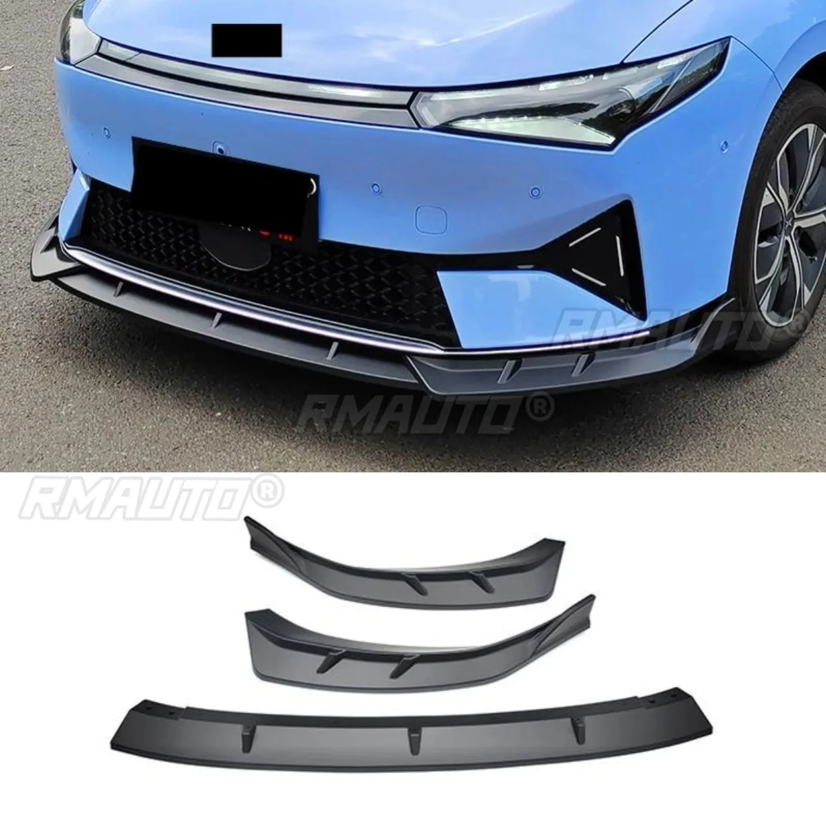 

Car Front Bumper Lip Diffuser Spoiler Glossy Black Modification Part for Xiaopeng P5 Bumper Protector Cover Car Accessories