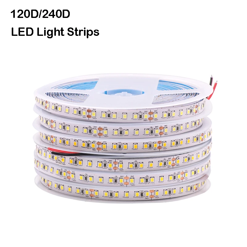 ไฟแถบไฟ LED แบบแถบ LED สว่างมาก600 SMD2835 DC 12V 24V เหมาะสำหรับบ้านห้องครัวใต้ตู้ไฟ LED ห้องนอน