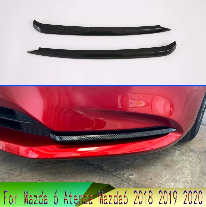 

For Mazda 6 Atenza 2018 2019 2020 Car Accessories Carbon Fiber Style Front Fog Light Lamp Cover Trim Molding Bezel Garnish
