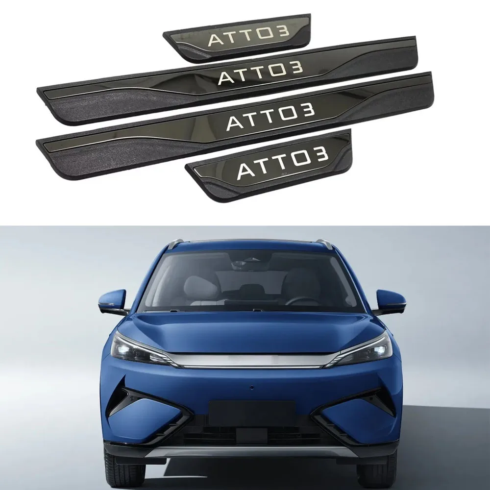 For BYD ATTO 3 2025 2026 Door Sill Plate Accesorios Para Coche Strip Styling Cover Stickers Car Accessories Interior