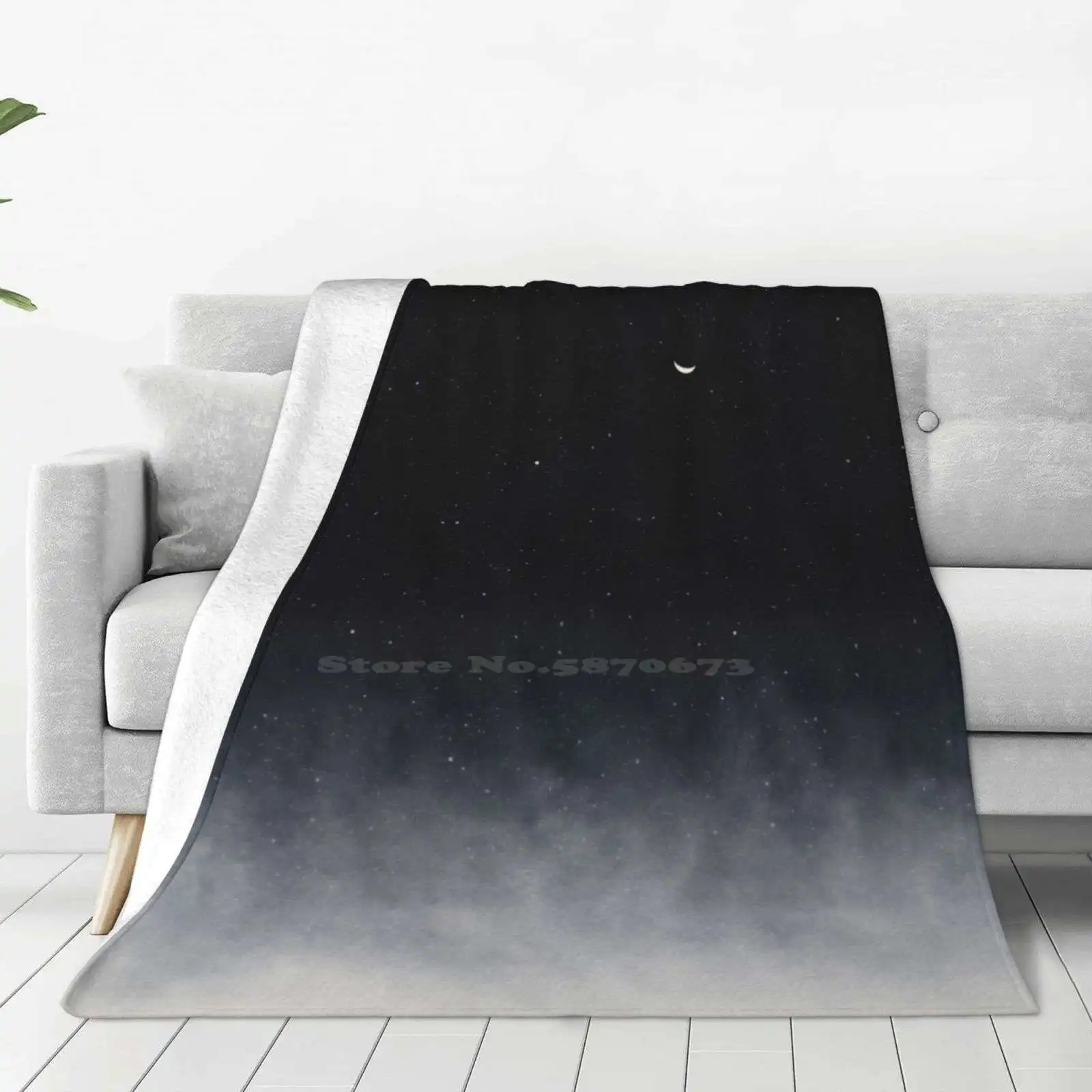 After We Die Soft Warm Throw Blanket Landscape Night Sky Clouds Blue White Black Grunge Vintage Nature Love Souls Fog Stars