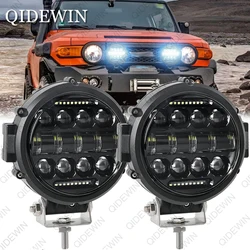 2PC Round 7 Inch 150W Aluminum Alloy LED Work Light Bar Multifunctional High Power Spotlight Driving Lamp fog lamp