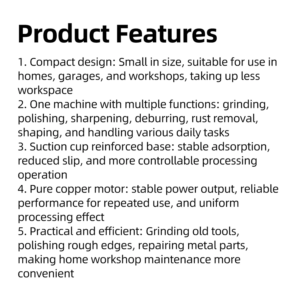 Mini-Winkelschleifer mit 7 Geschwindigkeitsstufen, verstellbar, mit Saugnapf-Basis, multifunktionaler Polierer und Schleifer für Messer, Werkzeuge und Metallteile – Detail 1