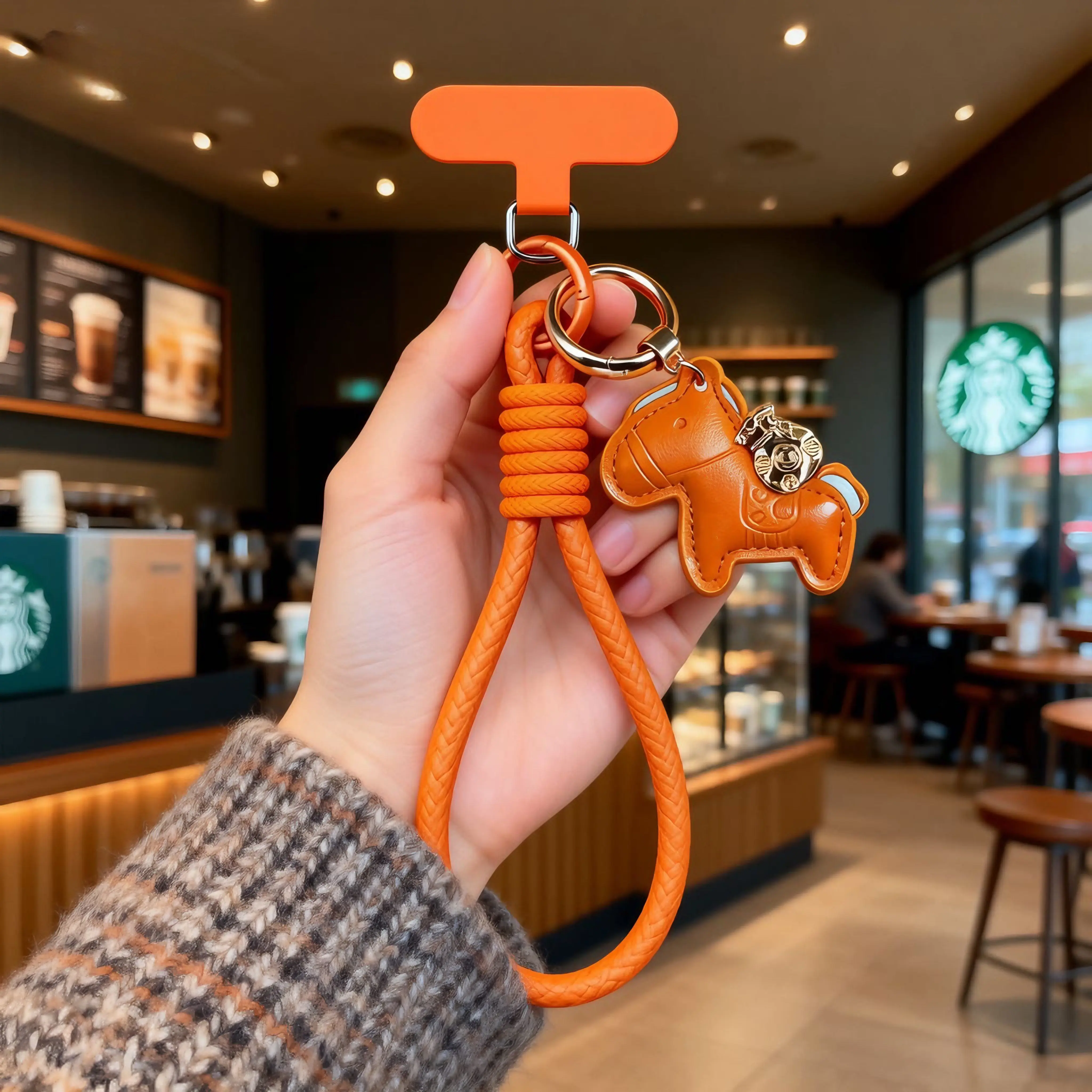

Luxury Leather Pony Lanyard Cell Phone For iPhone Samsung XiaoMi Motorola Wrist Hand Phone Chain Key Strap