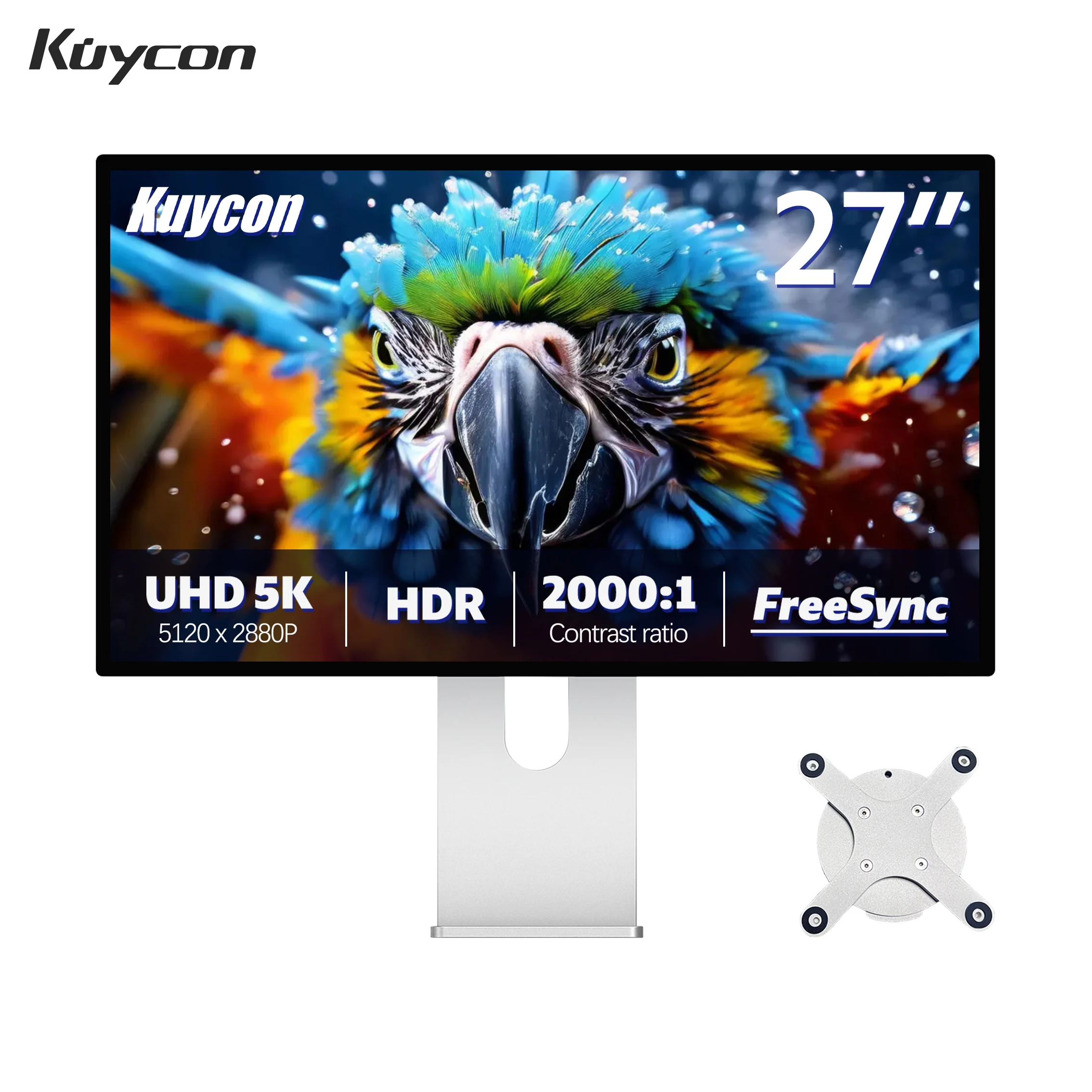 

Choice Kuycon Gaming Monitor G27P 60Hz Refresh Rate PC Display High Resolution Aluminum Alloy Body Quick Response Adaptive Sync