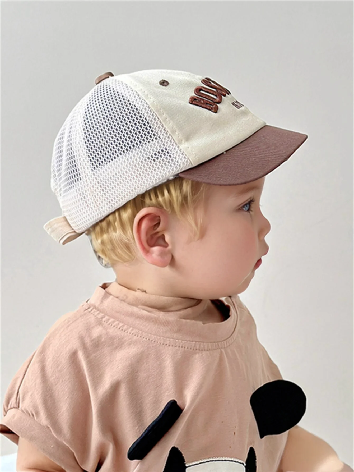 1 piece 1-3 years Children\'s Hat Summer Thin Breathable Mesh Duck Tongue Hat for Boys and Girls, Sun Protection and Sunshade Bas