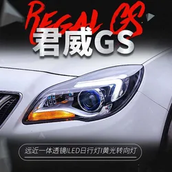 자동차 LED 헤드 램프 어셈블리 스트리머 방향 지시등, 뷰익 리갈 GS 14-16 DRL 주간 주행등 크세논 헤드라이트 어셈블리
