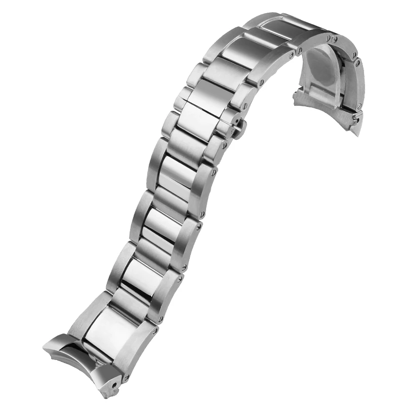 23MM Curved End High Quality Watch Chain For Blancpain Fifty Fathoms 5000 5015 Series Stainless Steel Strap Men Solid Watchband