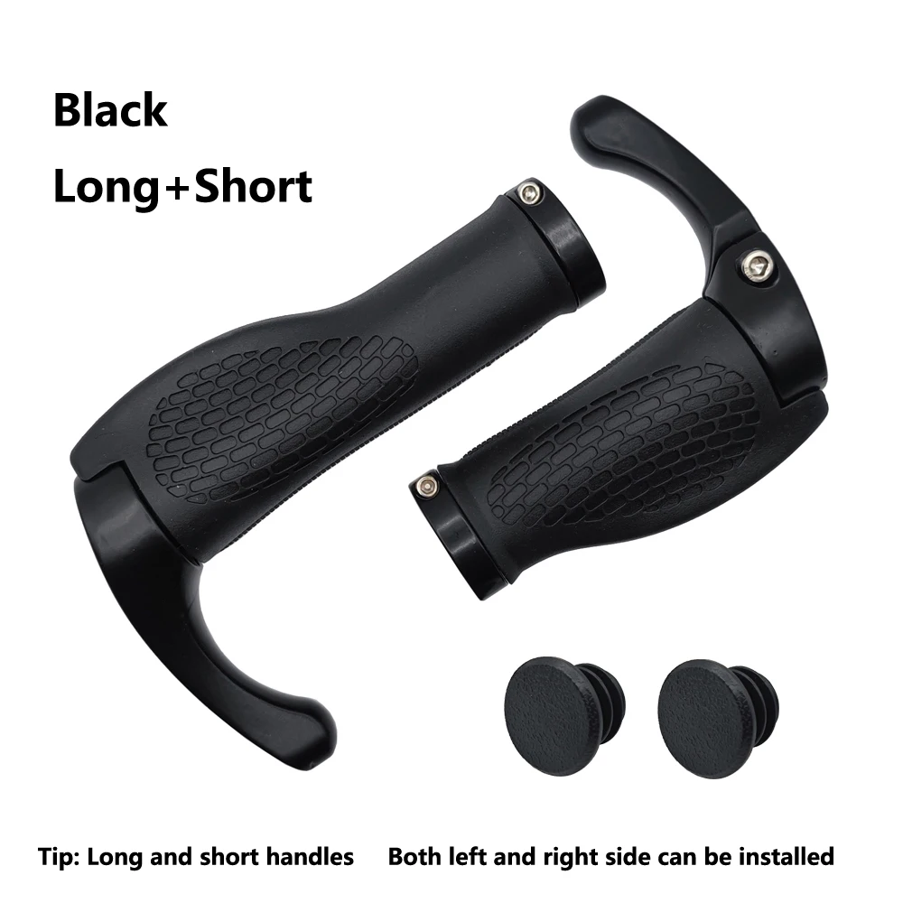 1 Paar Fahrrad-Lenkergriffe, lang und kurz, ergonomisch, rutschfest, mit Griffabdeckung und Lenkerenden, Griffe, MTB-Fahrradzubehör – Detail 21