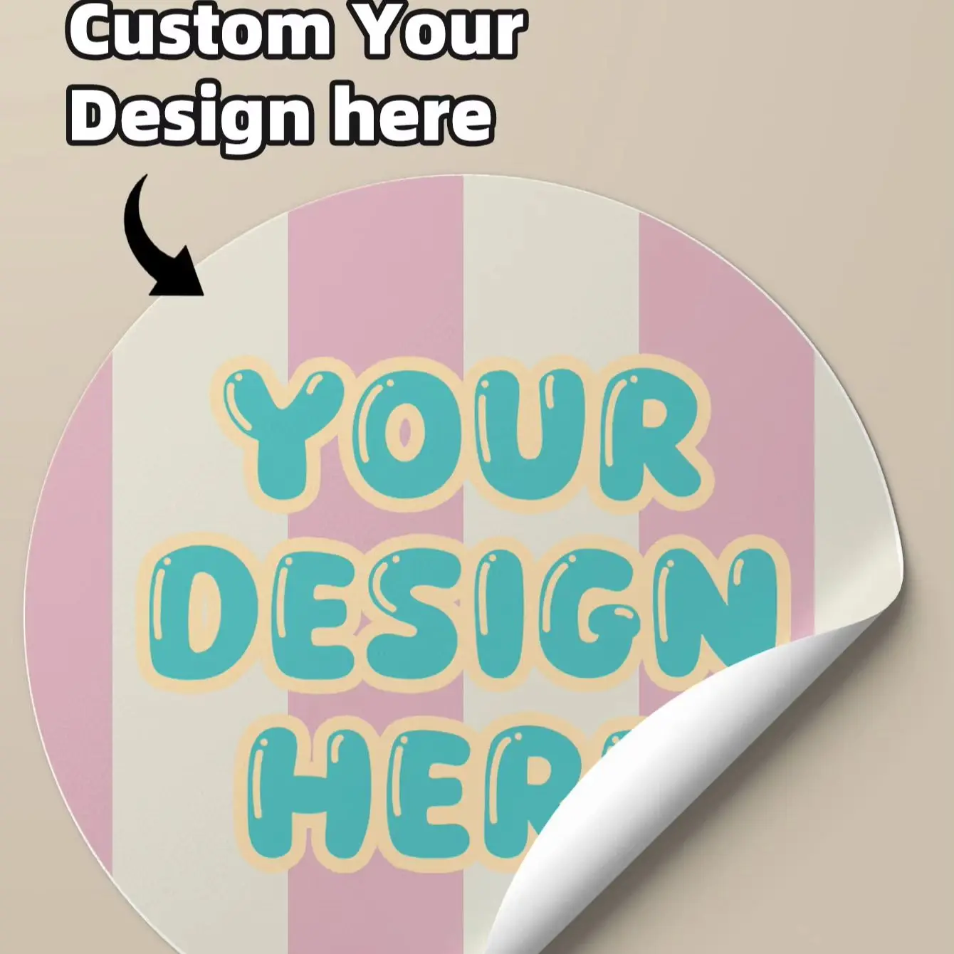 Autocollants ronds personnalisés en PVC/holographiques/transparents, imperméables, autocollants, avec logo/image/texte personnalisés pour tout événement (1/60/120 pièces)