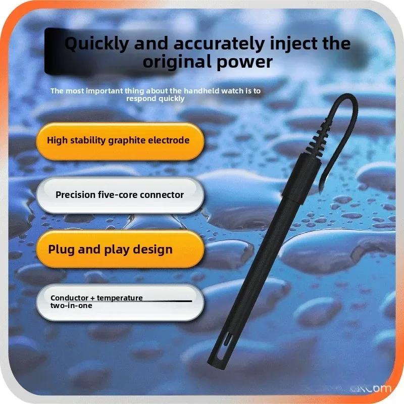 

AZ830P Conductivity Test Rod Probe Electrode Five Core Connector Automatic Temperature Compensation TOOL