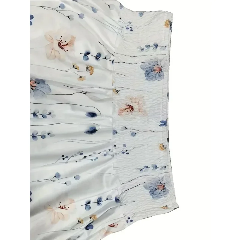 Plus maat 1XL-5XL dames zomer nieuwe modieuze bedrukte elastische taille wijde pijpen lange broek geschikt voor woon-werkverkeer