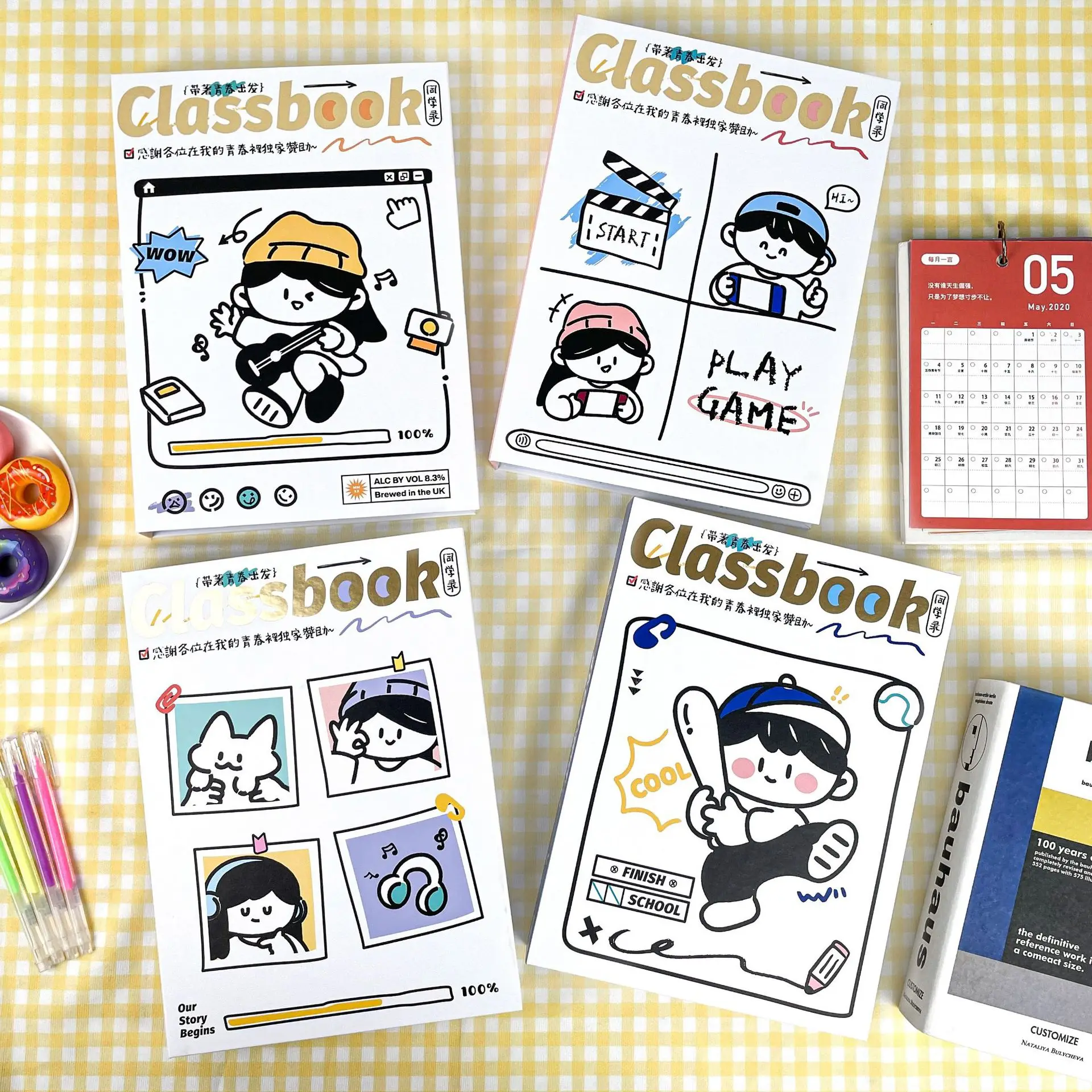 

Hot stamping high-value classmates record student sixth grade blessing growth manual loose-leaf book student graduation season