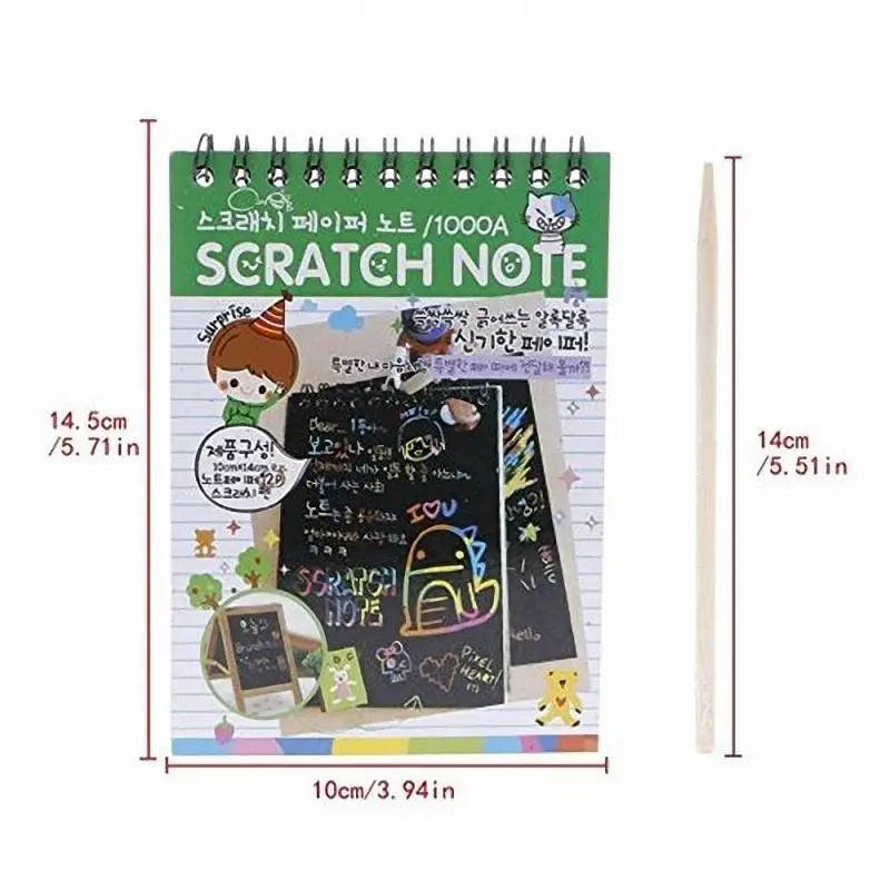 Magic Scratch Painting Book for Children, Fun Doodling, Drawing Book, Learning, Education Toys, Christmas Gift for Kids, DIY