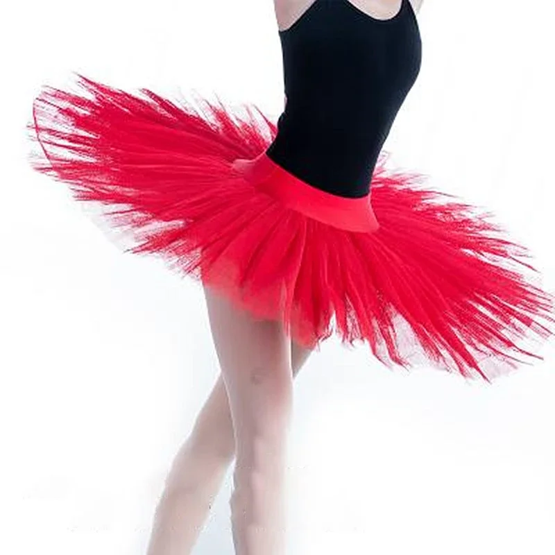 Professionele Platter Tutu Zwart Wit Rood Ballet Dans Kostuum Voor Vrouwen Tutu Ballet Volwassen Ballet Dans Rok Met Ondergoed