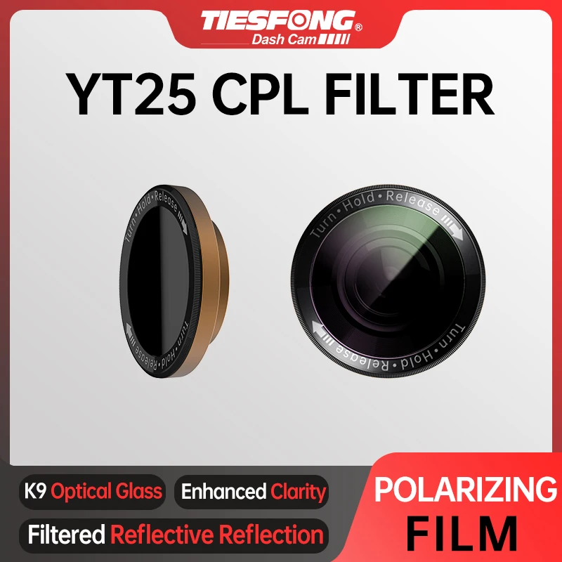 TiESFONG الأصلي CPL مرشح بصري فيلم الاستقطاب الدائري لكاميرا داش i7pro-WB القضاء على الوضوح العاكس والمعزز