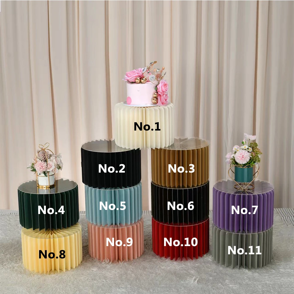 Folding Cylindrical Dessert Table, Cake Stand, Ramadan Decor Display Stand, Birthday Decoration, Wedding Ornaments, Backdrop