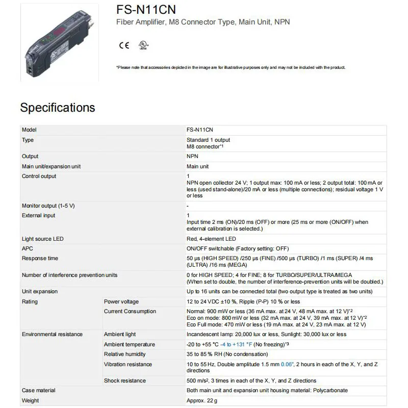 Brand New Genuine FS-N11CN KEYENCE fiber amplifier