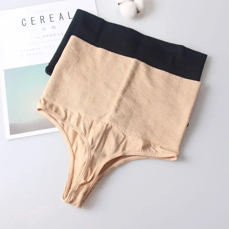 Levantador de glúteos de cintura alta para mujer, Tanga Sexy, bragas de Control de barriga, ropa interior moldeadora, entrenador de cintura, bragas moldeadoras