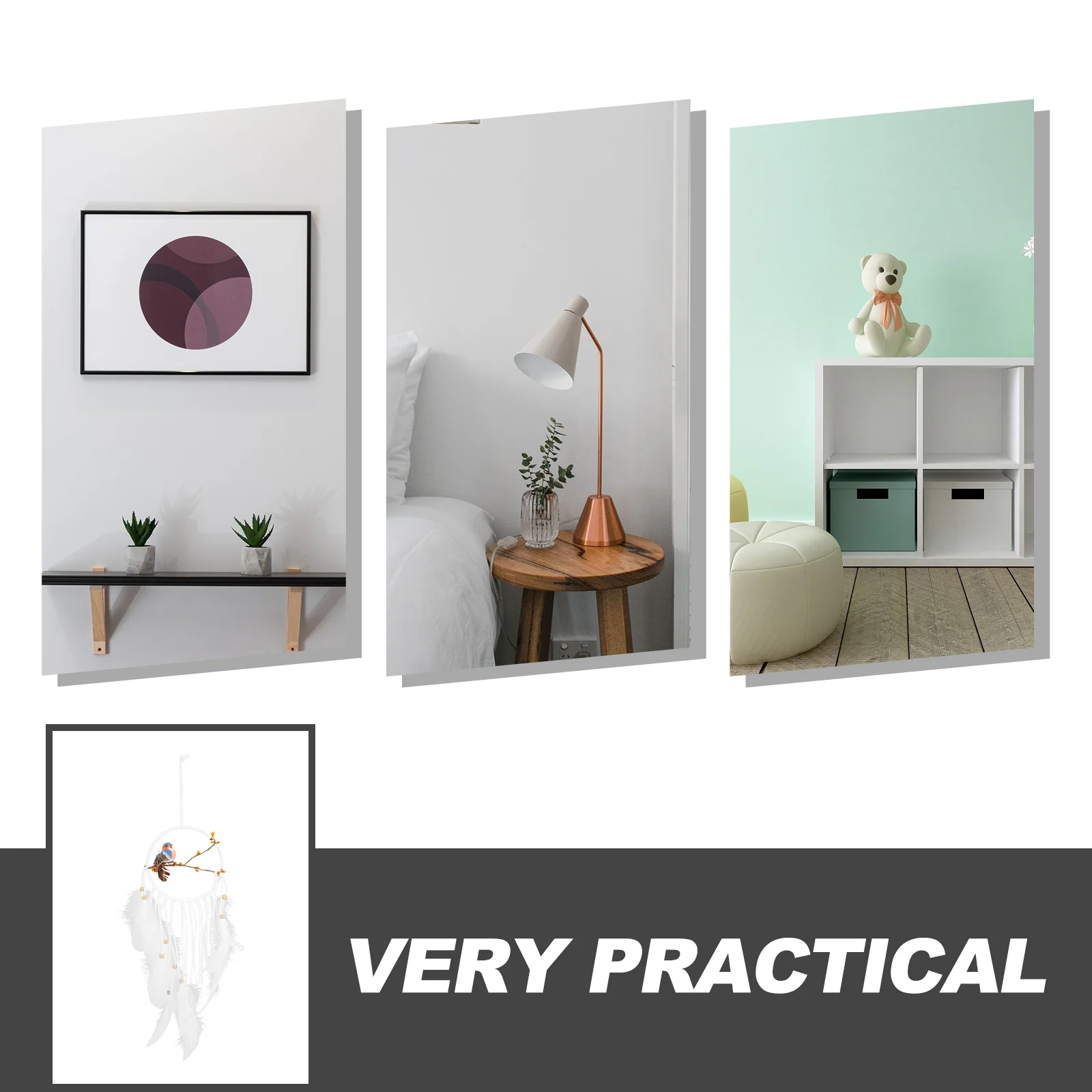 

Macrame Woven Dreamcatcher Pendant Wall Hanging Bohemian Tassel Ornament Decorative Home Room Window Balcony Accent Capturing