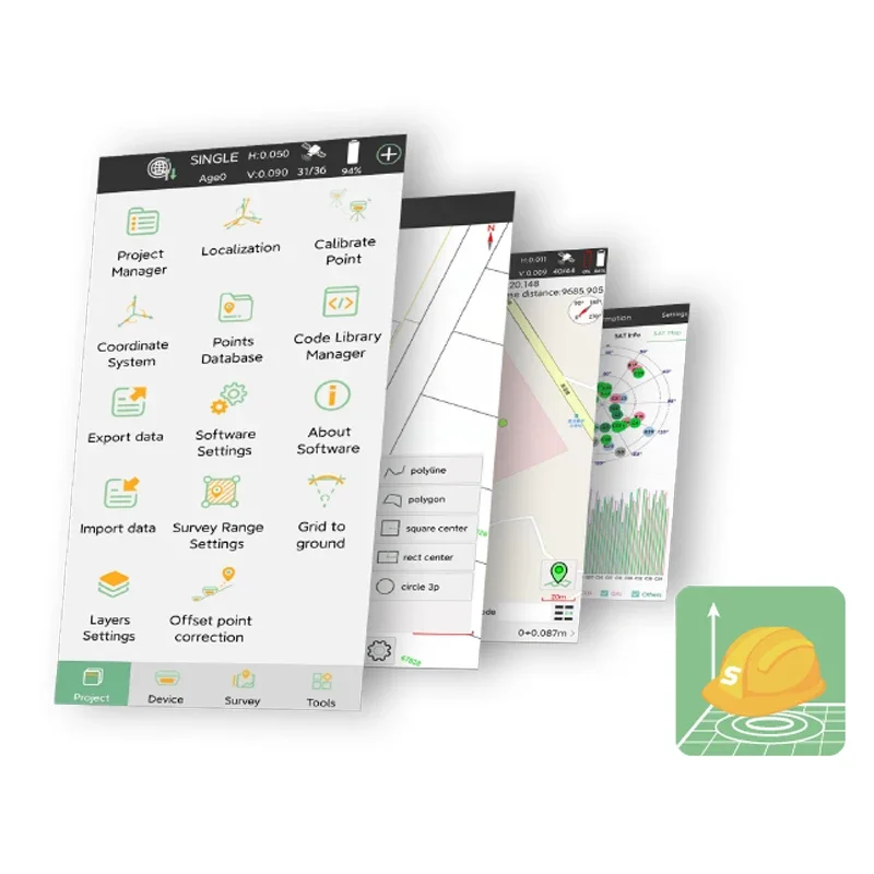 SingularXYZ SingularPad Field Surveying Software Android OS Data Collecting App Program For Rtk Gnss & Total Station Surveying