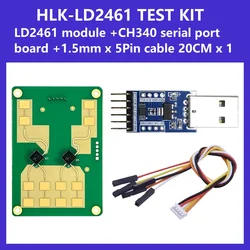 24G HLK-LD2461 Human Presence and Moving Micro-motion mmWave Sensor Tracking Module for Distance Angle and Speed