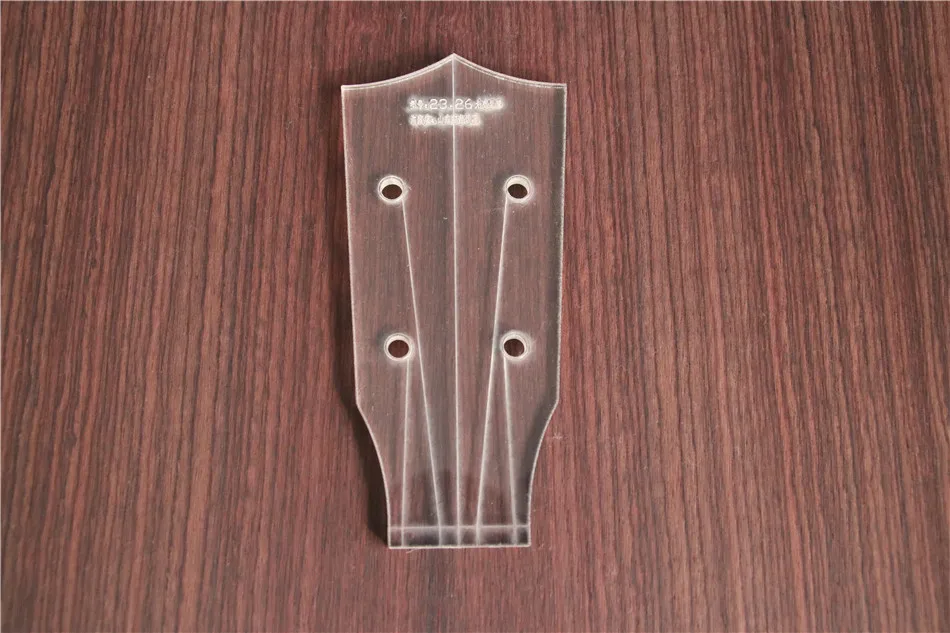 HUATOOL Transparente Acryl-Gitarrenkopf-Schablone, für E-Gitarre, Akustikgitarre, Ukulele, Gitarrenbauer, DIY-Werkzeug – Detail 3
