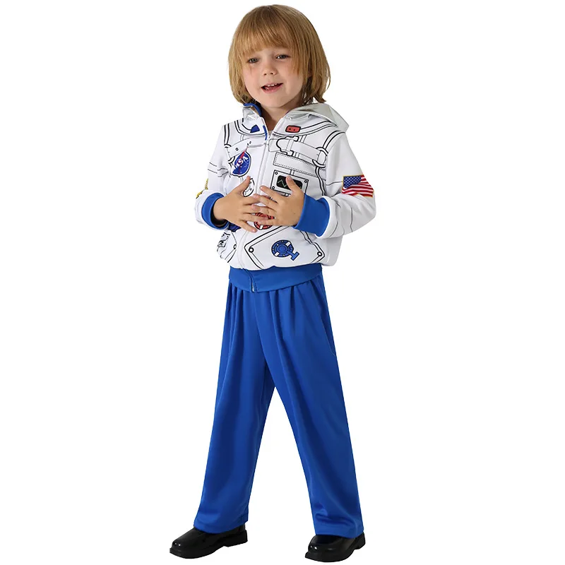 Children's Professional Play Astronaut Cosplay Spacesuit Jacket Costume for Kid Boy Halloween astronaut