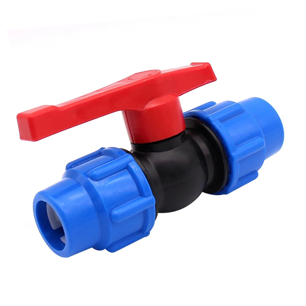 PE Tube Quick Ball Valve Connector - 20 to 50mm Plastic Irrigation Fitting Designed for High Pressure Water Applications