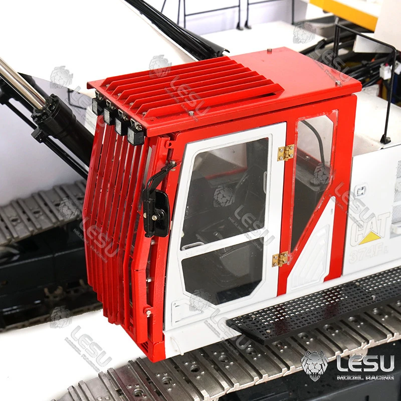 LESU 1/14 RC Modell C374F Bagger Metallkabine Sicherheitsgeländer Originalfarbe Unlackiert LKW DIY Zubehör Spielzeug – Detail 3