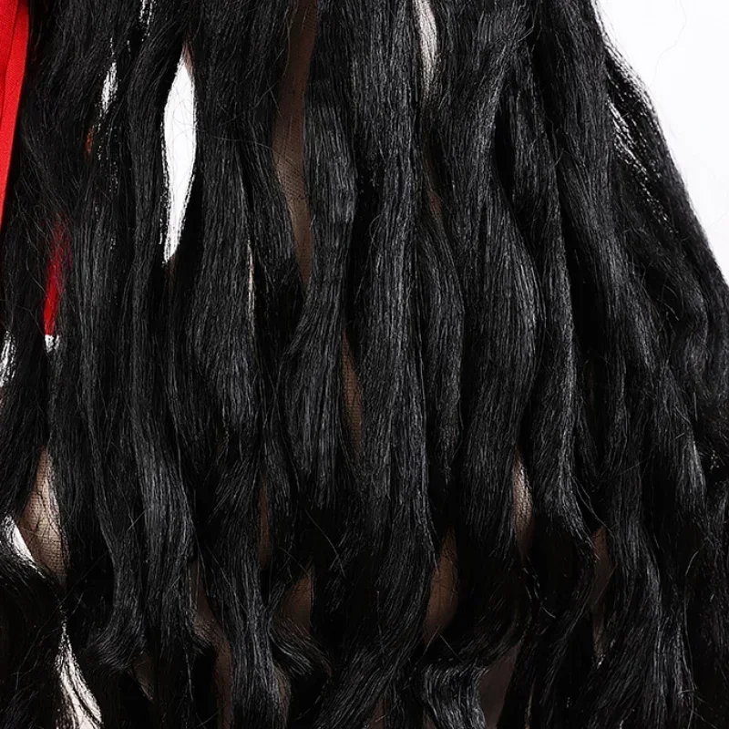 CosplayPerruque de Cosplay Pirati des Caraïbes pour Homme, Accessoires de Cheveux Bouclés Noirs, pour Halloween, services.com