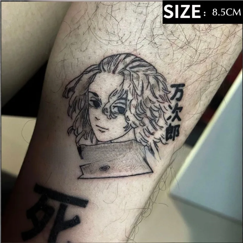 Anime Tokyo Revenge Kleine Größe Temporäre Tattoos Langlebig Lebensechte Cartoon Realistische Körper Kunst Wasserdicht Fake Tattoo Aufkleber