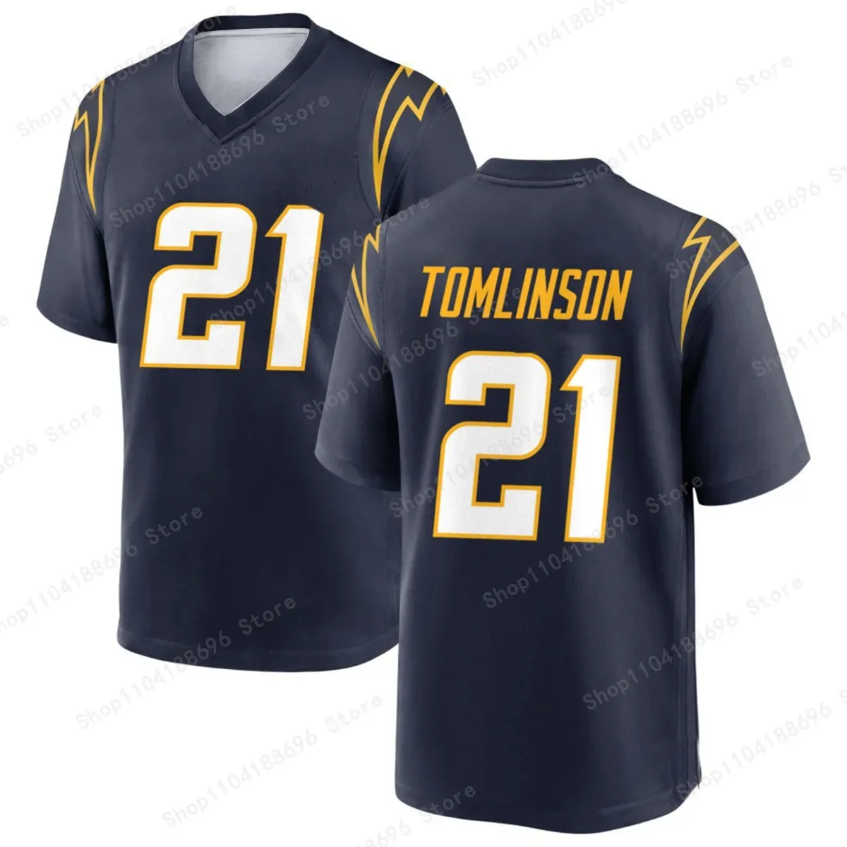 Los Angeles Chargers Alternate Custom Game Jersey - Navy Jersey T-Shirt Boy/Men Football Sports Short Sleeve Jersey Tshirt