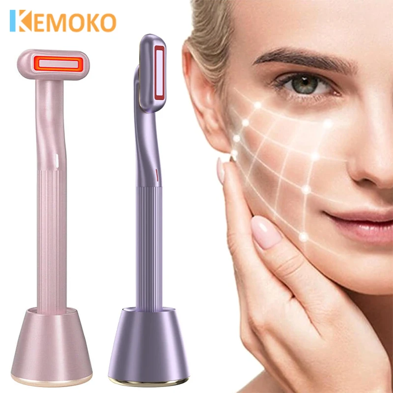 Face Eye Massager Skincare Wand Red LED Light Eye Line Magic LED Dark Circle Wand Therapy Infrared Beauty Device Skincare Device