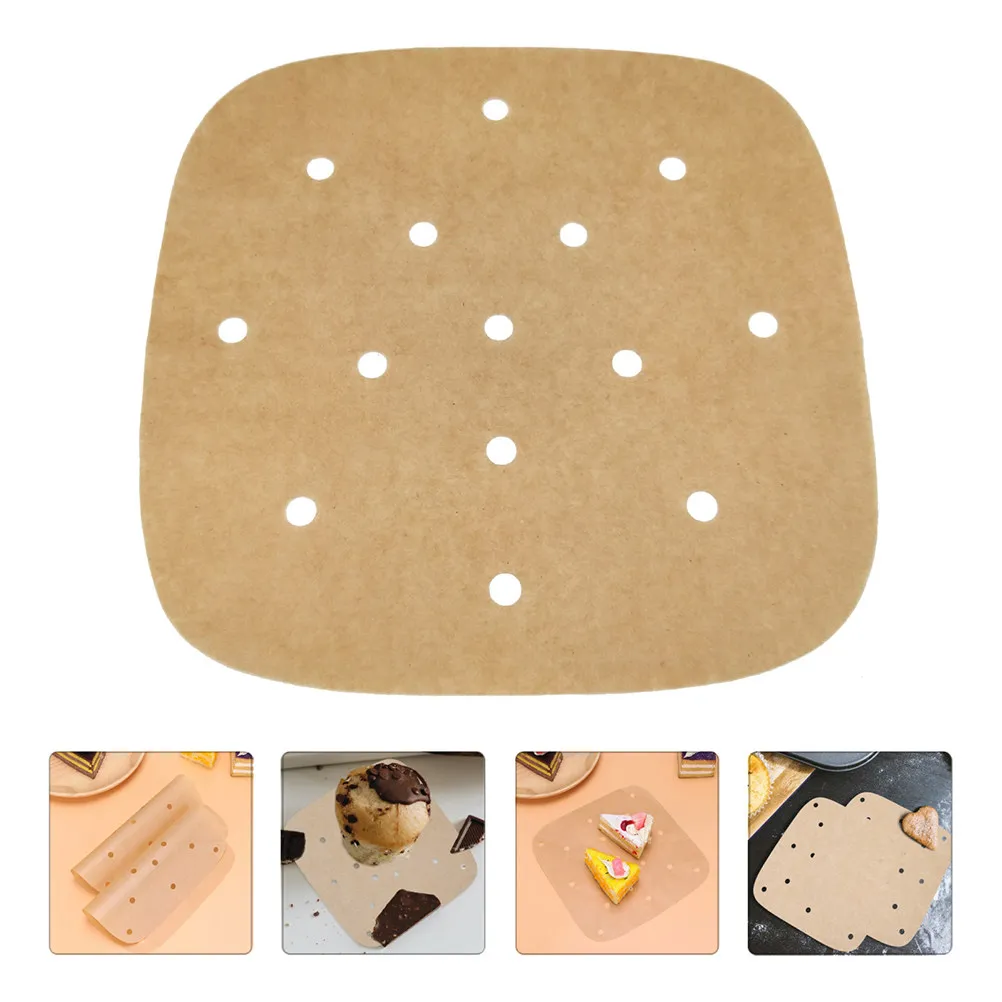 200 Piezas de Papel para Hornear Antiadherente, Papel para Barbacoa Resistente al Agua y al Aceite, Revestimiento para Vaporera, para Asar Empanadillas, Verduras, Pasteles y Galletas